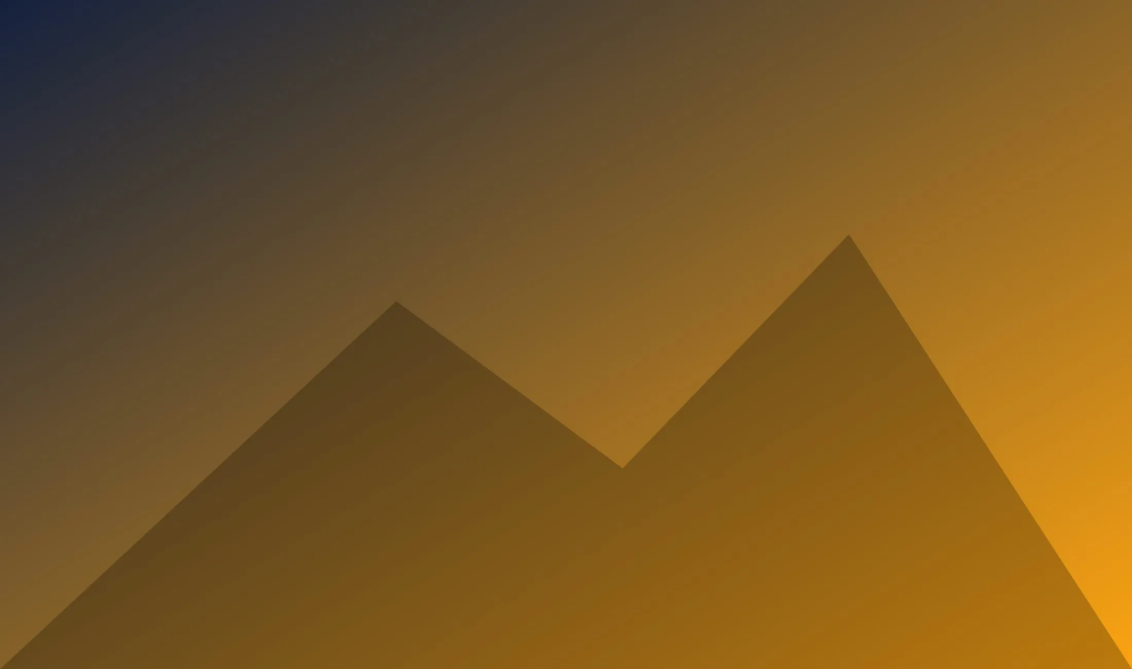 Navy and amber abstract landscape